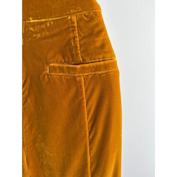 Staud Velvet Pantsuit, Size S/6, Butterscotch, Blazer & Wide-Leg Pants - Picture 7 of 14